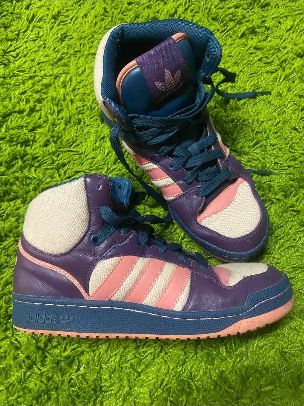 adidas Y2K Women’s High-Top Sneakers in Purple, Pink  & Navy